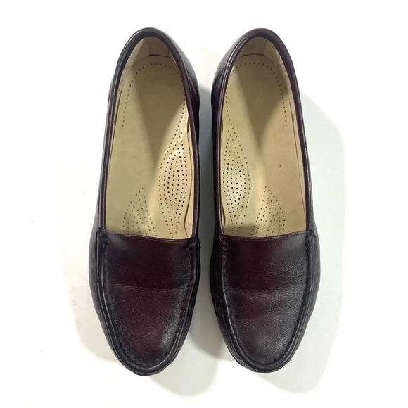 SAS Womens Simplify Leather Loafers Antique Wine - Picture 3 of 8